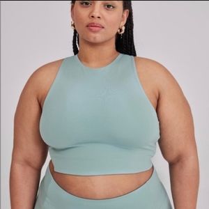 Girlfriend Collective Pond Green Dylan Tank Bra